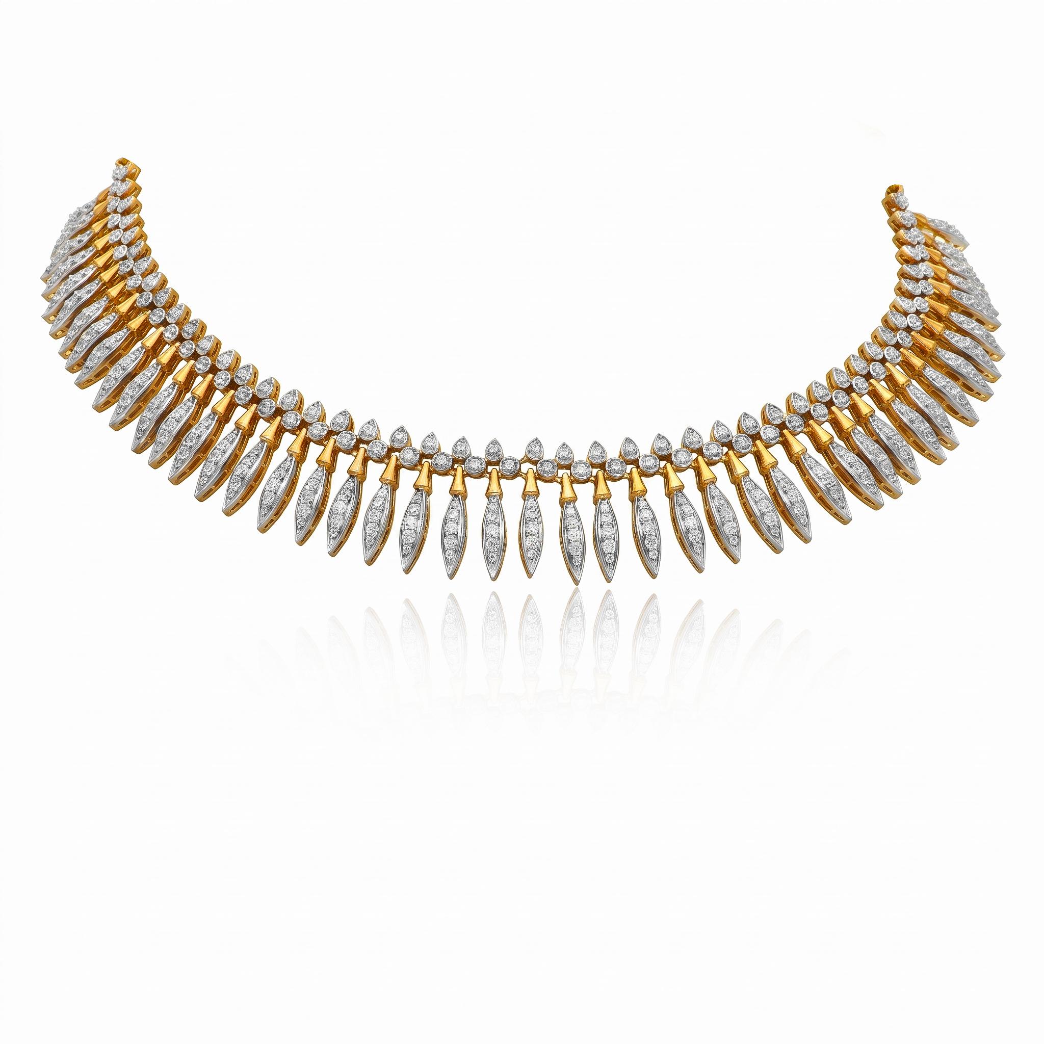 Leaf Choker Necklace ,