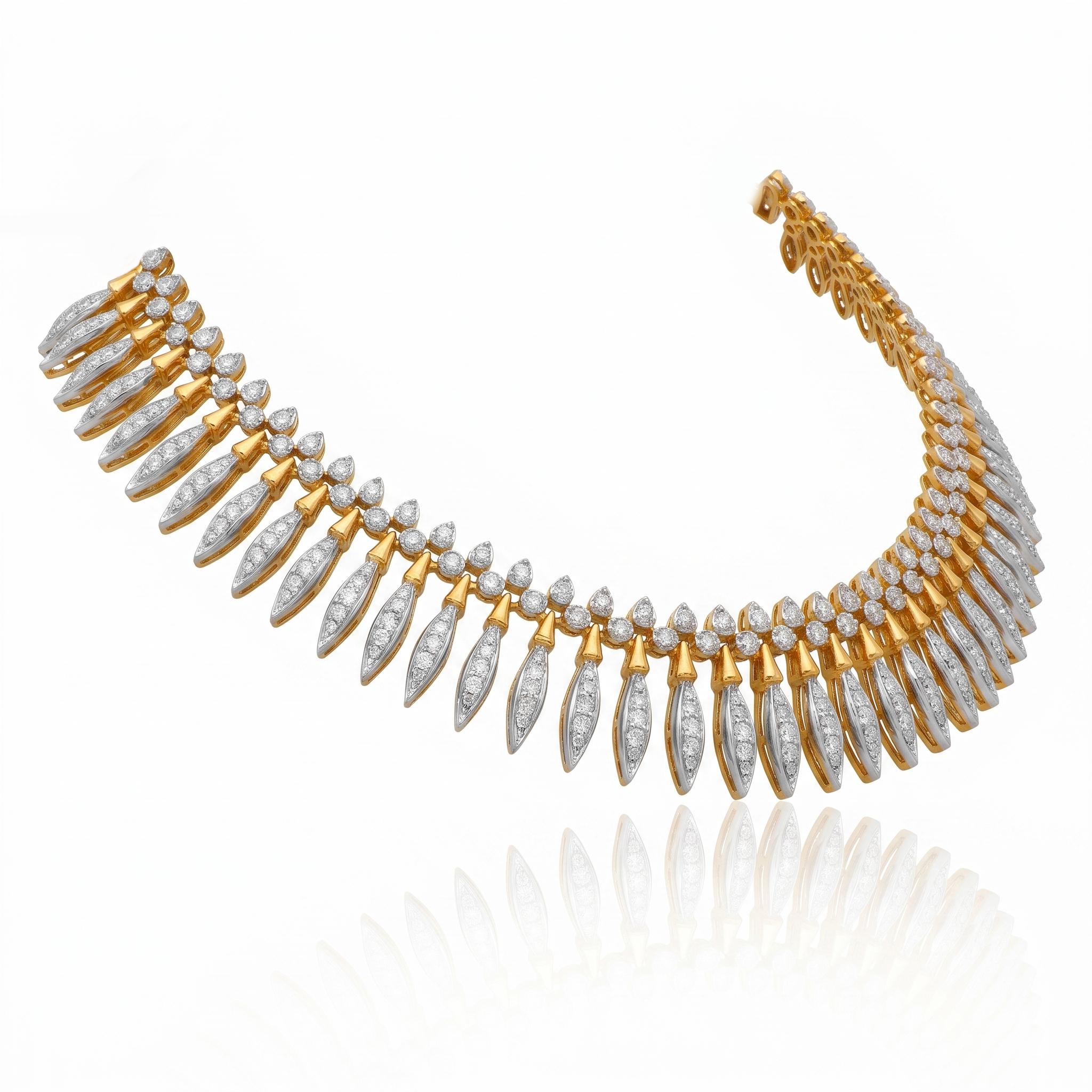 Leaf Choker Necklace ,
