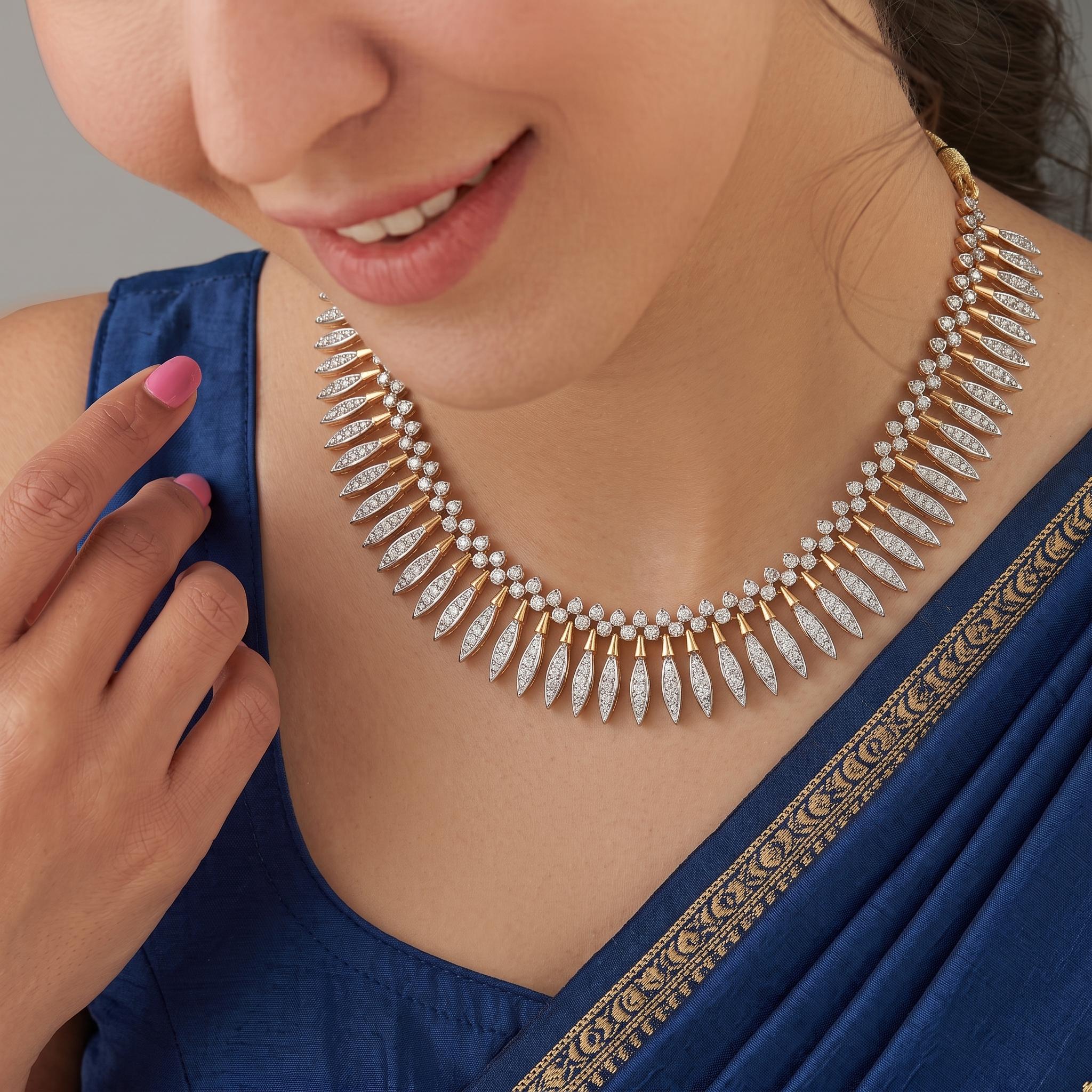 Leaf Choker Necklace ,