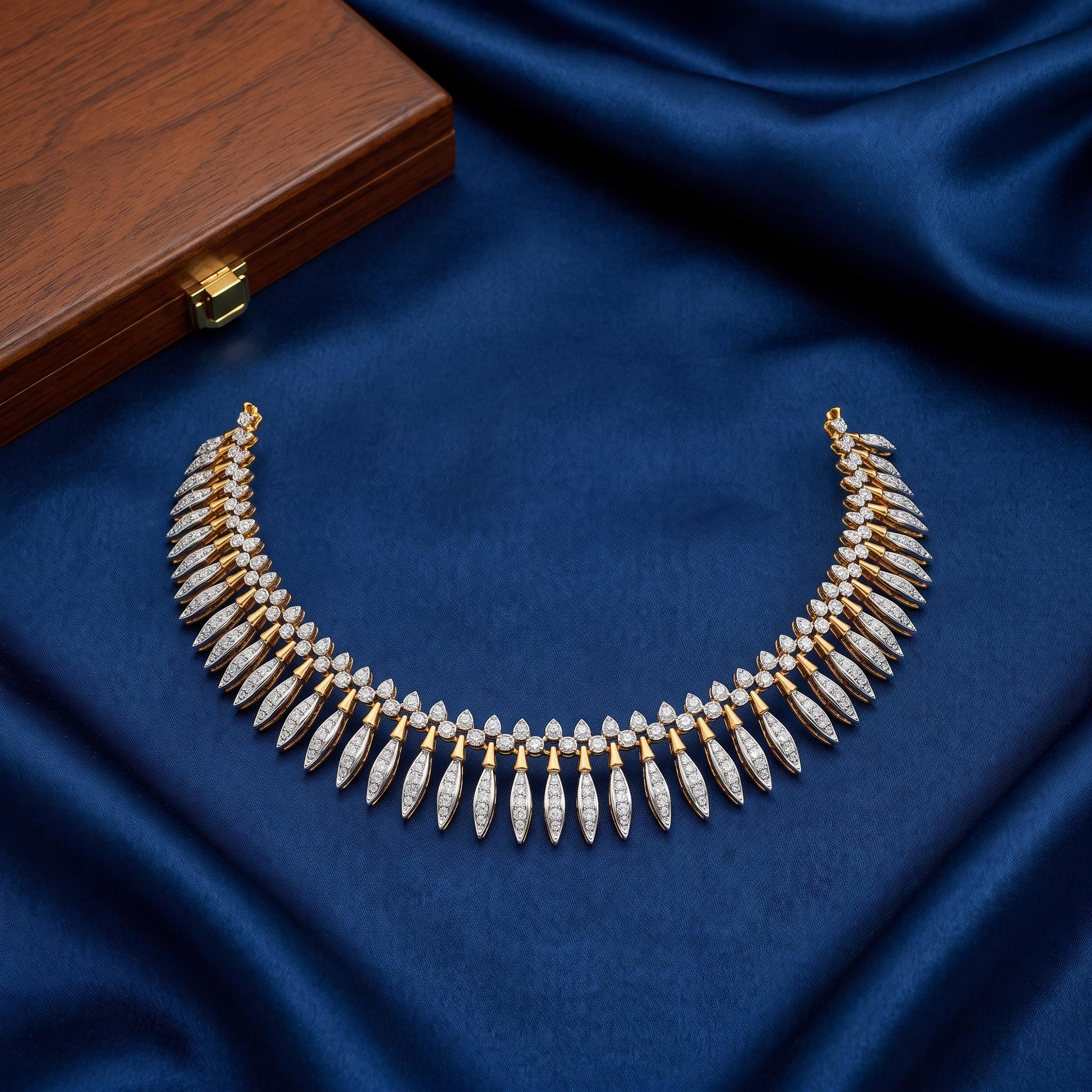 Leaf Choker Necklace ,
