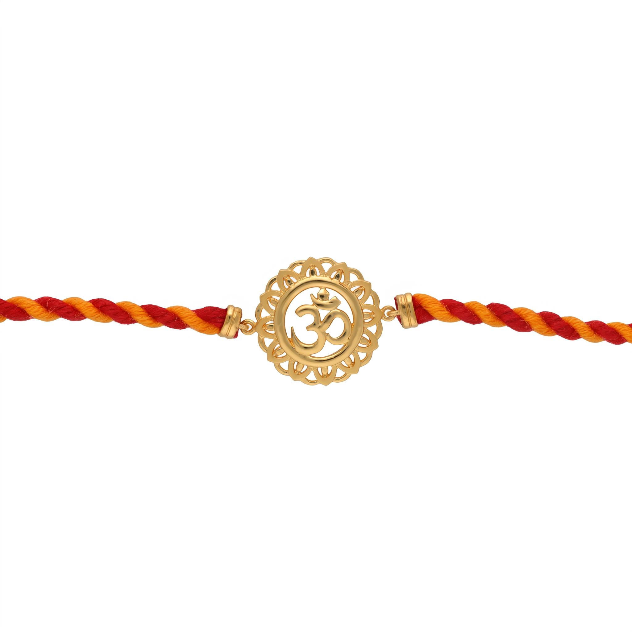 Sacred Om Floral Chakra Rakhi ,