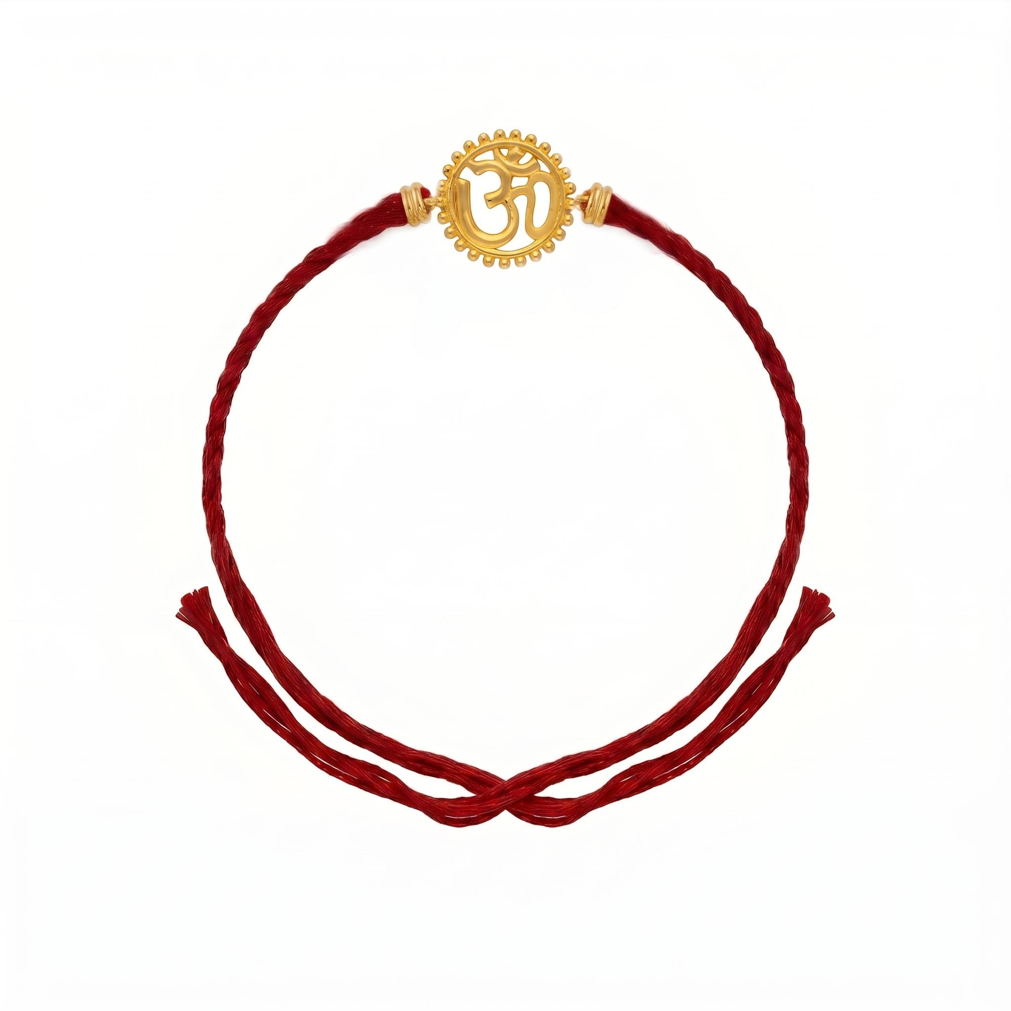 Sacred Beaded Om Sunburst Rakhi ,