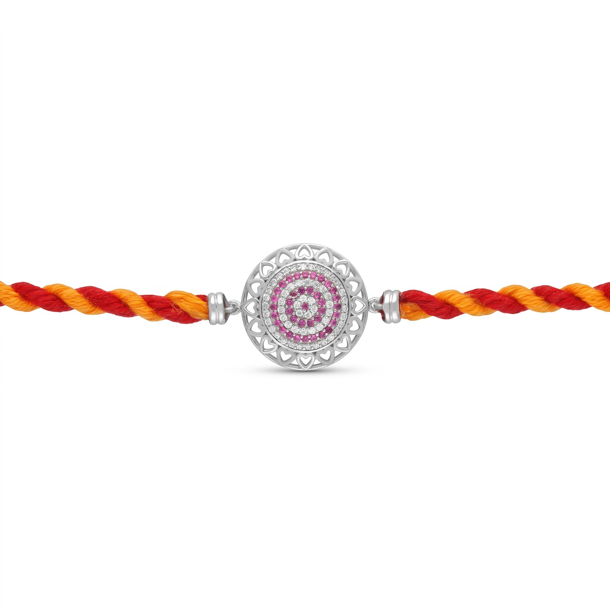 Sacred Heart Sterling Silver Rakhi ,