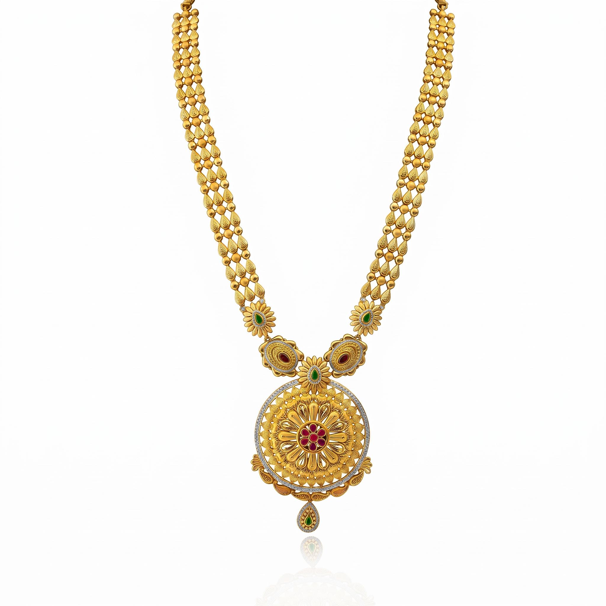 Royal Heritage Mandala Long Necklace ,