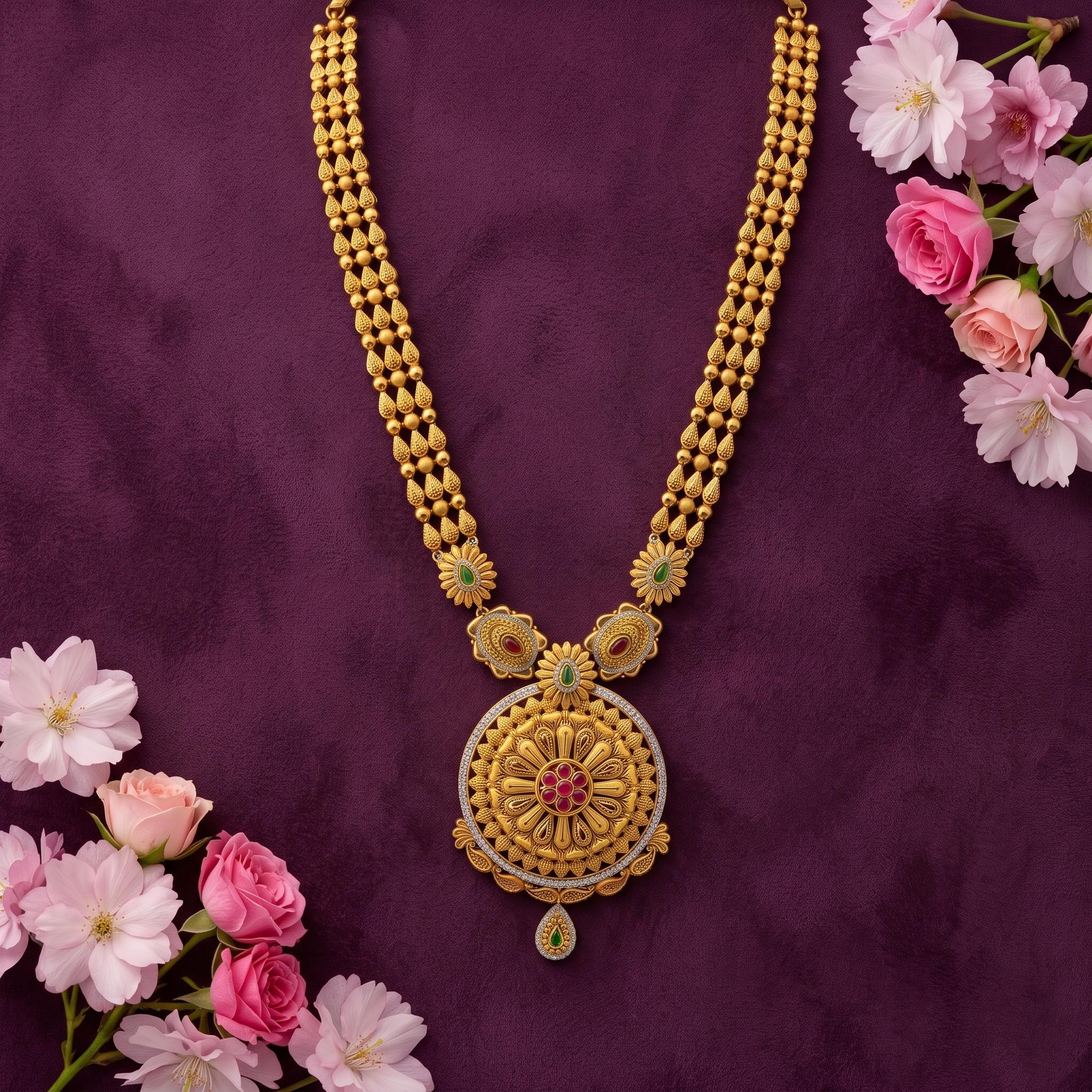 Royal Heritage Mandala Long Necklace ,